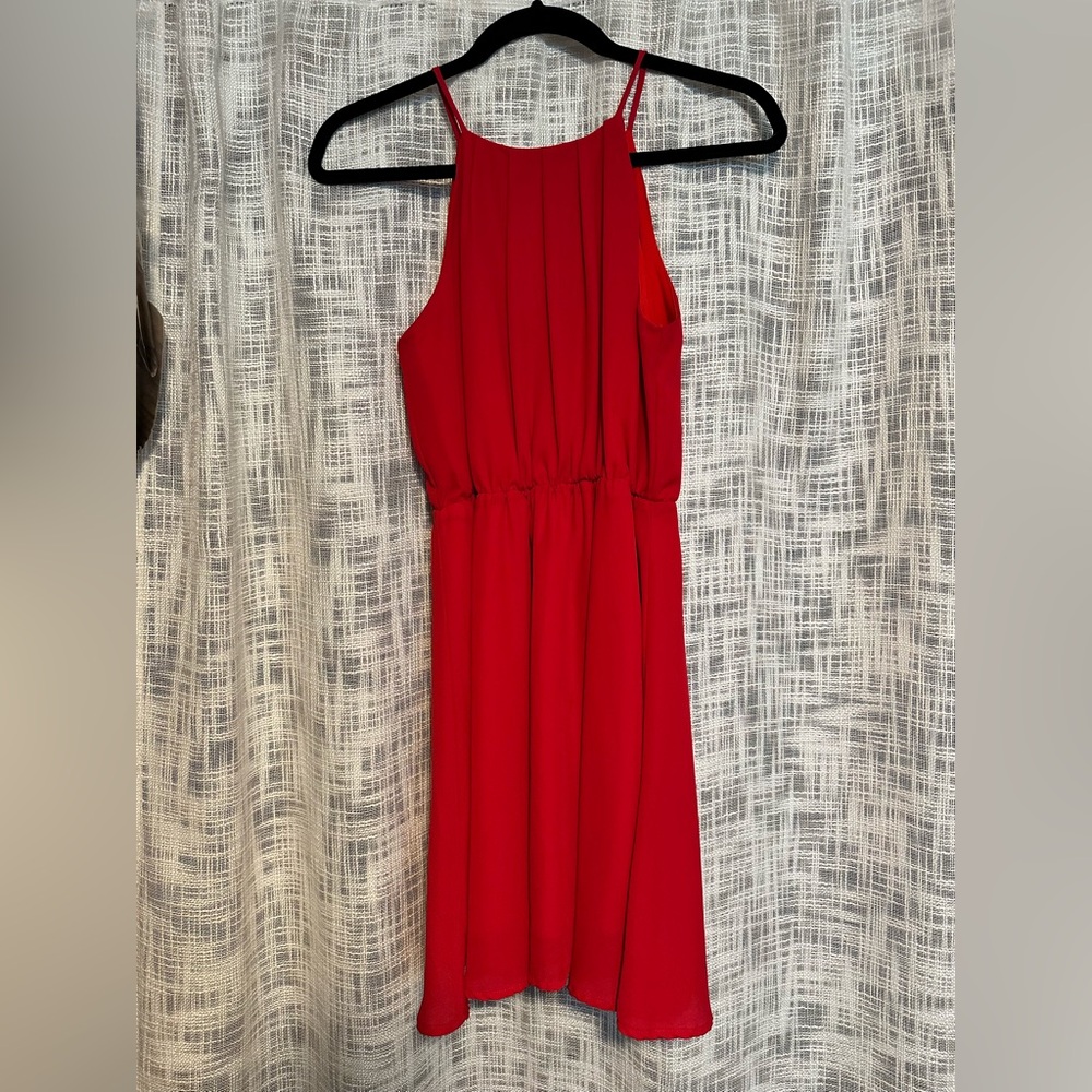 Red Halter Mini Dress